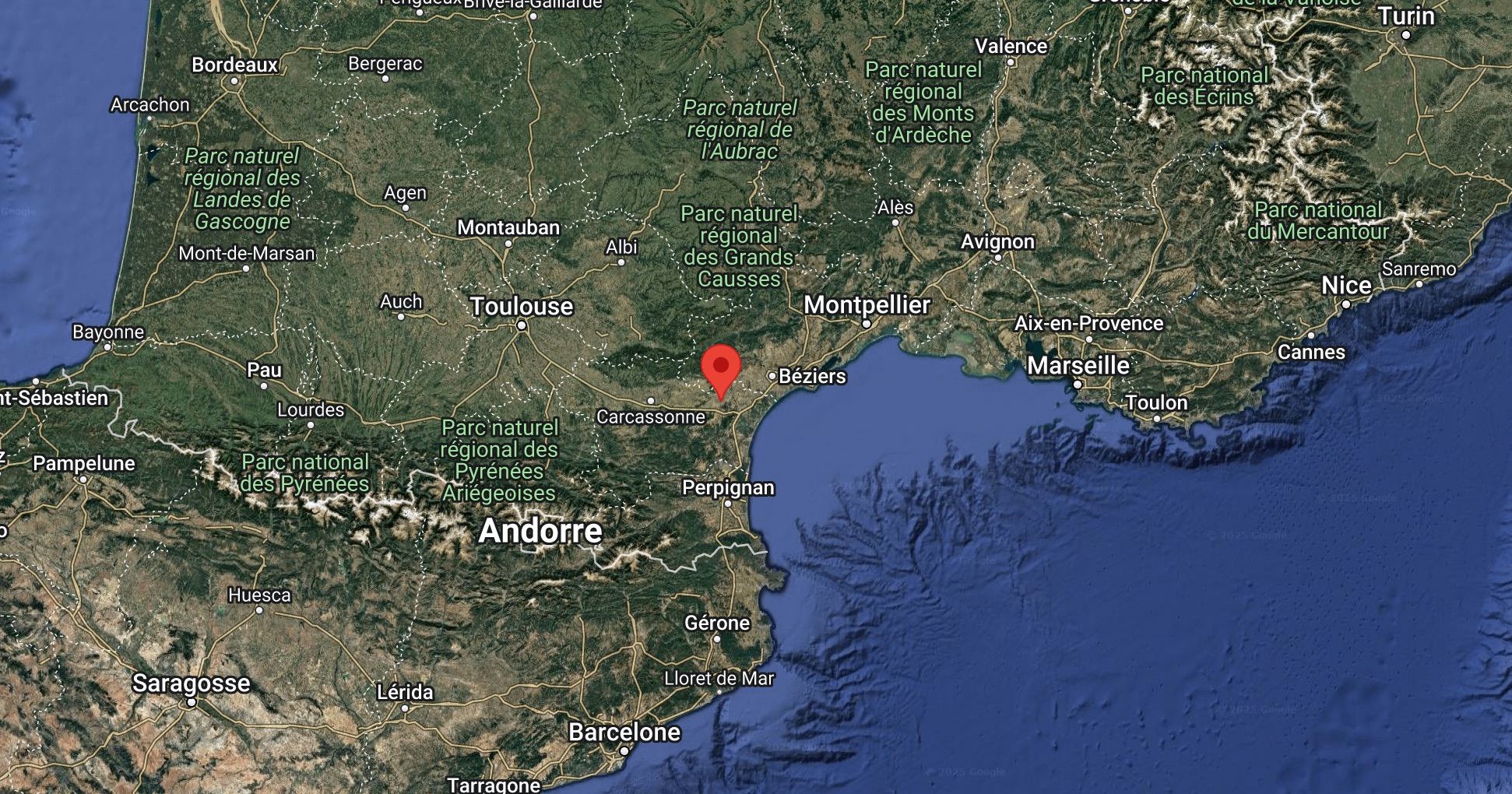 Carte indiquant la localisation de Canet-d’Aude en Occitanie